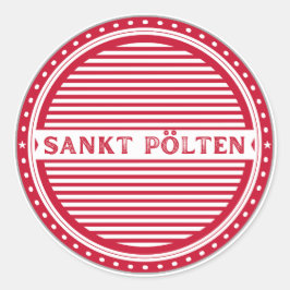 Sankt Pölten City Pride Emblem – Austria Identity Runder Aufkleber