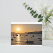 Sankt ponsa Sonnenuntergang Postkarte (Stehend Vorderseite)