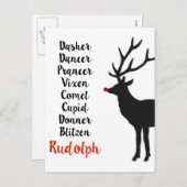 Sankt Postkarte Ren-| (Vorne/Hinten)