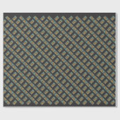 Sankt reitet ein Motorrad - Weihnachten Geschenkpapier (Flach)