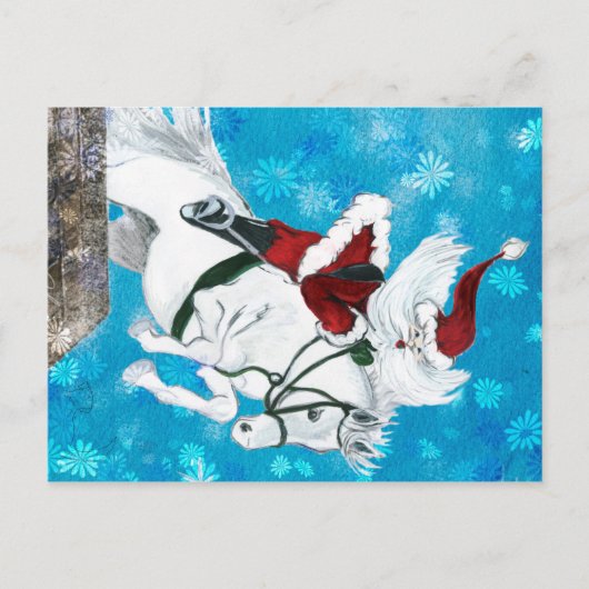 Sankt reitet ein Pferd - Postkarte (Vorderseite)