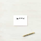 Sankt-Ren-Pferdeschlitten Post-it Klebezettel (Auf Schreibtisch)