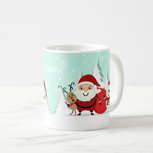 Sankt-, Ren- u. Snowman-Name-Tassen Kaffeetasse (VorderseiteRechts)