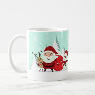 Sankt-, Ren- u. Snowman-Name-Tassen Kaffeetasse
