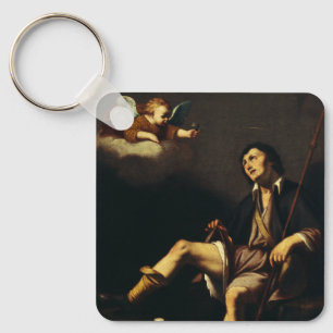 Sankt Rochus und der Engel von Guy François Schlüsselanhänger