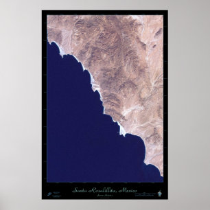 Sankt Rosalillita B.C. Mexikosatellitendruck Poster
