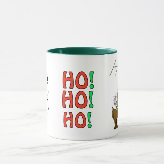 Sankt, Rudolph Ho! WeihnachtsTasse - fertigen Sie Tasse (Zentrum)