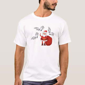 Sankt sagt Ho Ho Ho in ASL T-Shirt