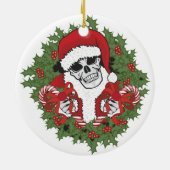 Sankt-Schädel mit Kranz Keramik Ornament (Hinten)