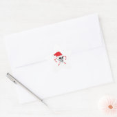Sankt-Schädel mit Weihnachtshut Stern-Aufkleber (Umschlag)