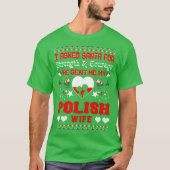 Sankt schickte polnischem Ehefrau-Weihnachten T-Shirt (Vorderseite)