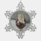 Sankt Schneeflocken Zinn-Ornament (Vorderseite)