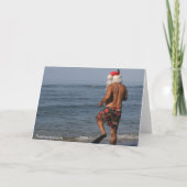 Sankt schnorchelt Hawaii-Karte Feiertagskarte (Rückseite)
