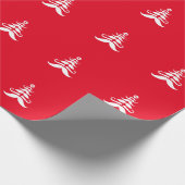 Sankt Schnurrbart-Weihnachtsbaum Geschenkpapier (Ecke)