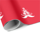 Sankt Schnurrbart-Weihnachtsbaum Geschenkpapier (Rolleneckpunkt)