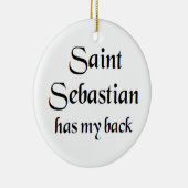 Sankt Sebastian Keramik Ornament (Rechts)