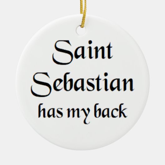 Sankt Sebastian Keramik Ornament (Vorne)