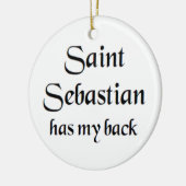 Sankt Sebastian Keramik Ornament (Links)