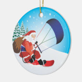 Sankt Snowkite Snowboard-Verzierung Keramik Ornament (Links)