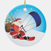 Sankt Snowkite Snowboard-Verzierung Keramik Ornament (Hinten)