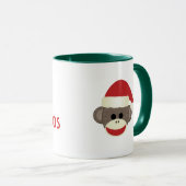 Sankt-Socken-Affe-WeihnachtsTasse Tasse (VorderseiteRechts)