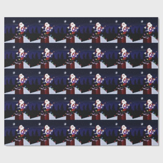 Sankt spielt Gitarre Geschenkpapier (Flach)