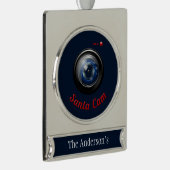 Sankt-Spions-Kamera Banner-Ornament Silber (Rechts)