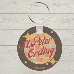 Sankt St Peter-Ording retro vintage Diskokugel  Schlüsselanhänger