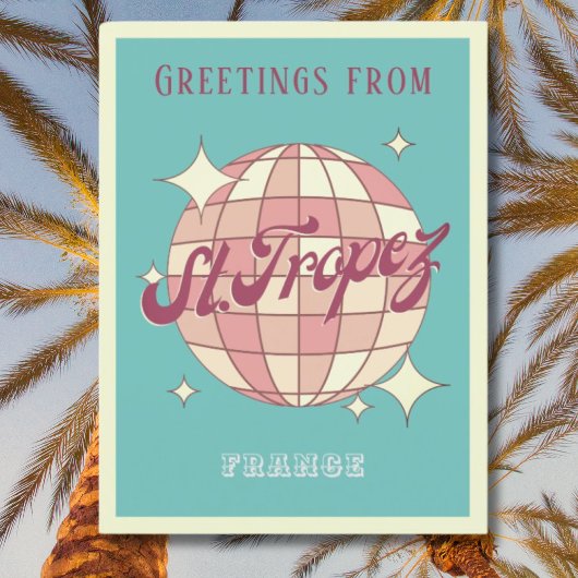 Sankt St Tropez Frankreich Retro Postcard Postkarte