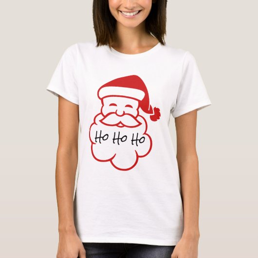 Sankt stellen Ho Ho Ho Minimalistischen weißen T - T-Shirt (Vorderseite)
