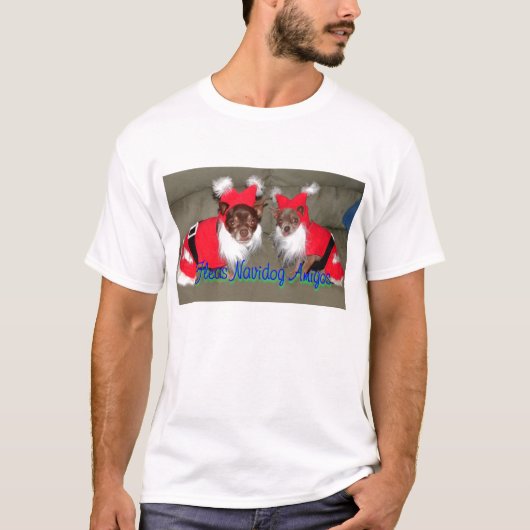 Sankt-Tatzen Navidog T-Shirt (Vorderseite)