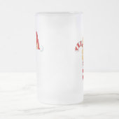 Sankt Teddybär und Candycane Mattglas Bierglas (Mittel)