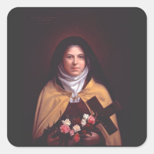 Sankt Therese von Lisieux Quadratischer Aufkleber