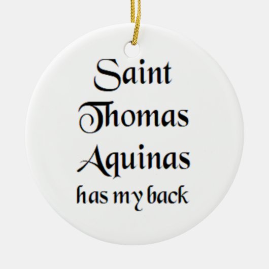 Sankt Thomas von Aquin Keramik Ornament (Vorne)