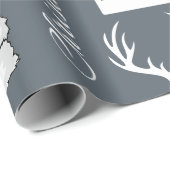 Sankt- u. Ren-Weihnachtsfamilien-Fotos Geschenkpapier (Rolleneckpunkt)