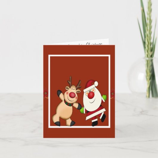 Sankt- u. Ren-Weihnachtsfeiertag Einladung (Vorderseite)