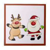 Sankt- u. Ren-Weihnachtsfeiertag Fliese (Vorderseite)