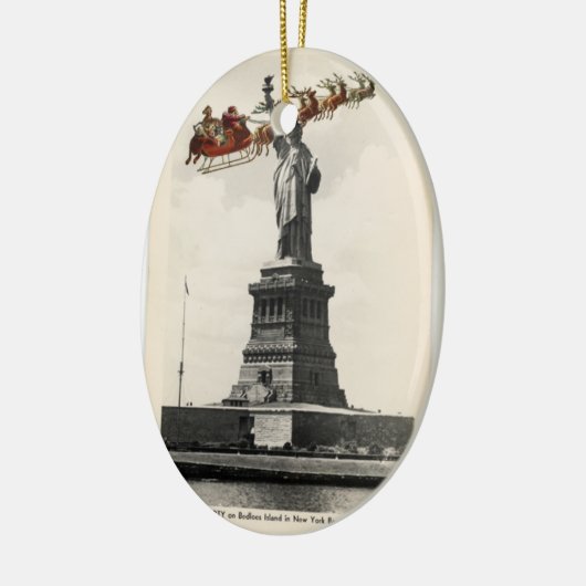 Sankt über amerikanischer Weihnachtsverzierung New Keramikornament (Links)
