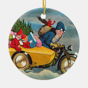 Sankt und der Beiwagen Keramik Ornament