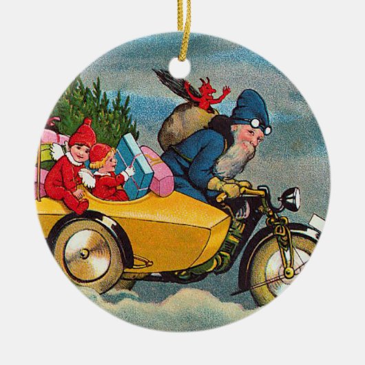 Sankt und der Beiwagen Keramik Ornament (Vorne)