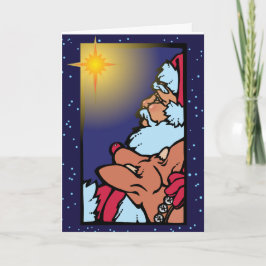 Sankt und der Stern Feiertagskarte