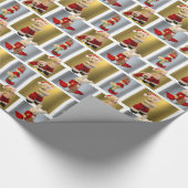 Sankt- und Elf-WeihnachtsPackpapier Geschenkpapier (Ecke)