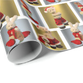 Sankt- und Elf-WeihnachtsPackpapier Geschenkpapier (Rolleneckpunkt)