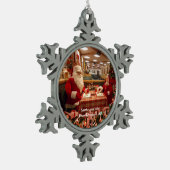 Sankt und Frau Frankenmuth, MI-Schneeflocke 1 Schneeflocken Zinn-Ornament (Links)