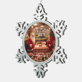 Sankt und Frau Frankenmuth, MI-Schneeflocke 1 Schneeflocken Zinn-Ornament (Rechts)