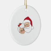 Sankt und Frau Klaus Keramikornament (Rechts)