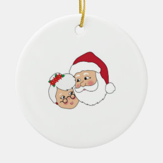 Sankt und Frau Klaus Keramikornament