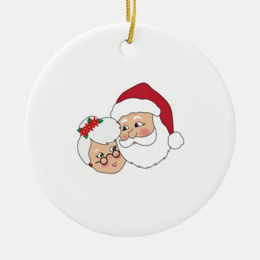 Sankt und Frau Klaus Keramikornament (Vorne)