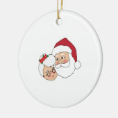 Sankt und Frau Klaus Keramikornament (Links)