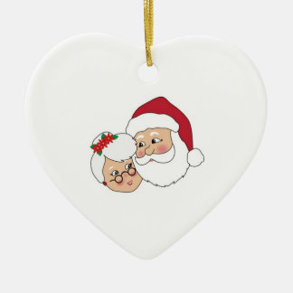 Sankt und Frau Klaus Keramikornament